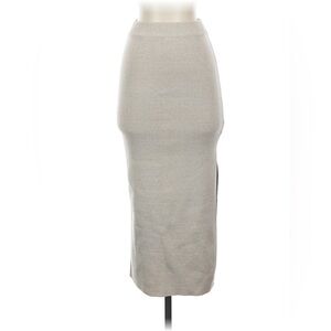 Line & Dot Cream Pencil Skirt